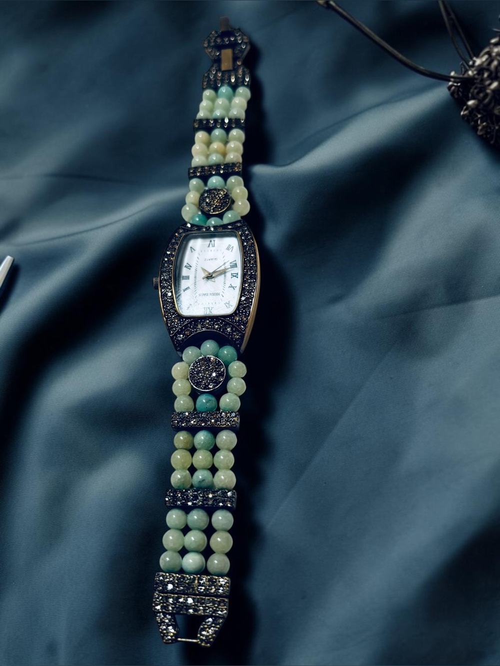 Heidi Daus Amazonite & Mother of Pearl Watch - Working